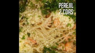 Spaghetti Lucchetti con camarones al ajo [upl. by Anialad139]