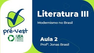 LITERATURA  LIT3  AULA 2 MODERNISMO NO BRASIL parte 2 [upl. by Gladine159]