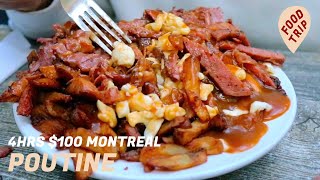 Poutine Challenge Montreal 4 Hours And 100  Food Trip [upl. by Aneetsirk]