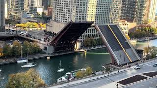 An Architectural Marvel  A Chicago bridge opening and closing for boats to pass through [upl. by Marketa]