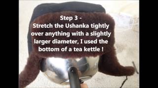 How to properly stretch a Russian Ushanka hat in 3 Steps [upl. by Mientao]