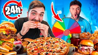 LA RUOTA DI FIUSGAMER DECIDE QUELLO CHE MANGIO PER 24 ORE 🍕 [upl. by Dannica142]