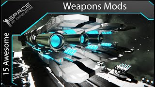 15 Amazing Weapons Mods  Space Engineers [upl. by Hsetim]