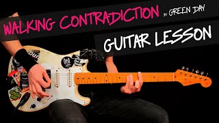 Walking Contradiction Green Day guitar lesson by GV [upl. by Ursulette66]