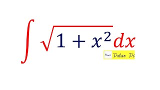 Integral of SQRT1x2  Trig Substitution  Xtantheta [upl. by Sew]