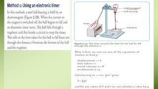 Experiment to find Acceleration due to gravity A Levels Physics Lecture 15 [upl. by Market934]