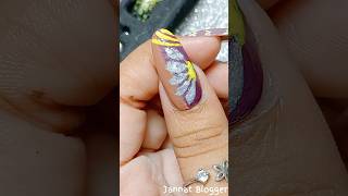 Easy Nailart design 💞 shorts jannatblogger nailart naildesign bhootfmemailstory bhoot nails [upl. by Llenej]