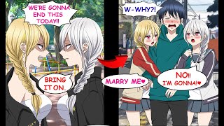 When I Stopped a Fight Between the Lady Gang Leader Twins They Fell in Love with Me【Manga】【RomCom】 [upl. by Nerej]