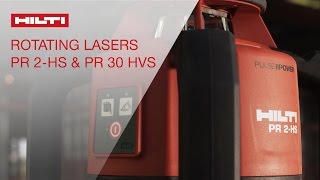 INTRODUCING the Hilti rotating lasers PR 2HS and PR 30HVS [upl. by Wehhtam]