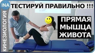 Мышечное тестирование Прямая мышца живота Кинезиология в Германии Обучение [upl. by Riha]