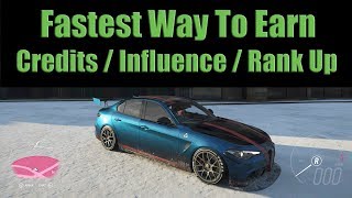 Forza Horizon 4 quotFastest Way To Earn Credits  Influence  Rank Upquot From Forza Edition Cars [upl. by Iram]