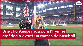 Hymne américain massacré  la chanteuse était ivre [upl. by Itsrejk363]