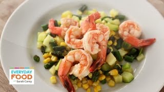 Poached Shrimp on Succotash  Everyday Food with Sarah Carey [upl. by Waugh]