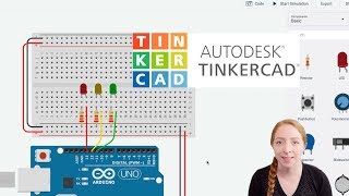 LEDs amp Breadboards With Arduino in Tinkercad [upl. by Stoller]