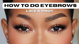 HOW TO  QUICK amp EASY EYEBROW TUTORIAL FOR BEGINNERS [upl. by Bernarr]