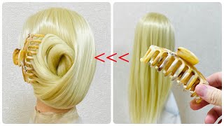 Summer Claw Clip Hair 1 Week Saturday 夏休み 簡単！ヘアクリップ 夜会巻き風 hairstyle [upl. by Wat]