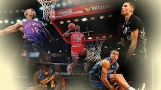 Top 10 Best NBA All Star Dunk Contest Dunks  ALL TIME 1984  2016 [upl. by Qidas]