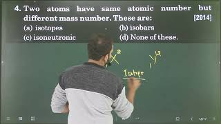 Q4 nuclei Important PYQs  Two atoms have same atomic number but different mass number These are [upl. by Portuna]