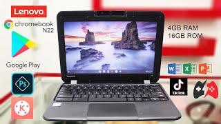 Lenovo N22 Chromebook With Play Store – 116″ HD Display – 4 GB RAM – 16 GB ROM Review And Specs [upl. by Maguire]