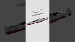 LEGO USS Iowa Battleship BB61 MOC SpeedBuild Animation shorts [upl. by Ivatts406]