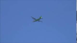 Cavok Air URKDM Antonov An‑12BK overflying Eindhoven  The Netherlands [upl. by Ennylyak424]