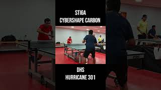 Stiga CyberShape Carbon Vs DHS Hurricane 301 [upl. by Leiand253]