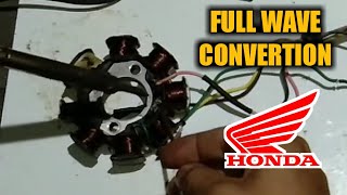 How to  Motorcycle Stator Full Wave Convertion [upl. by Yadsnil]