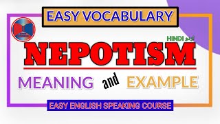 NEPOTISM Meaning In Urdu Hindi  Easy Vocabulary [upl. by Ominorej]