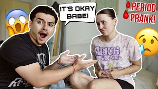 PERIOD PRANK ON BOYFRIEND CUTE REACTION [upl. by Oluap]