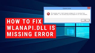 How To Fix wlanapidll is missing error in Windows Server Quick tutorial [upl. by Nial]