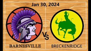 Barnesville Varsity Boys vs Breckenridge [upl. by Satterfield]