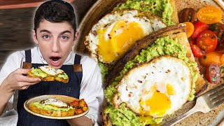 Ultimate Avocado Toast With A Fried Egg On Top  Eitan Bernath [upl. by Lika]