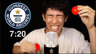 ASMR 100 TRIGGERS IN 720  WORLD RECORD [upl. by Yelrahc]