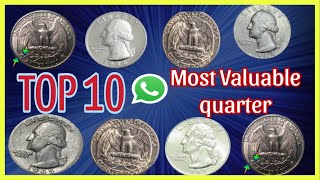 TOP 10 Most Valuable Washington Quarters IN CIRCULATION–Rare Quarters in Your Pocket Change Worth [upl. by Nivonod96]