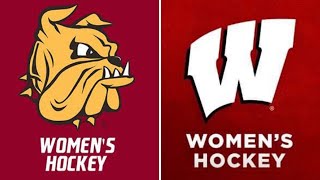 UMD 1 Wisconsin 5 Women’s Hockey FULL Highlights Oct 1224 [upl. by Aneryc]