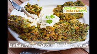 Low Carb KartoffelZucchiniRösti Rezept  Kochvideo [upl. by Boonie]