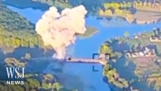 Ukraine Blows Up Second Bridge in Russia’s Kursk  WSJ News [upl. by Annawek987]