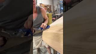 Shaping the tapered oak table base woodworking art wood furnituremaker woodwork carpentry art [upl. by Rebor]