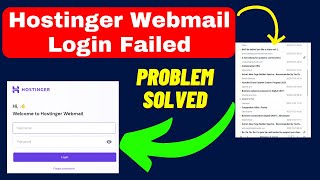 Hostinger Webmail Login Failed  Webmail Hostinger login email  open Hostinger Webmail 20232024 [upl. by Rey]