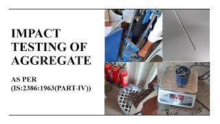 Impact test on coarse aggregateAE in tamil [upl. by Aerdnua147]