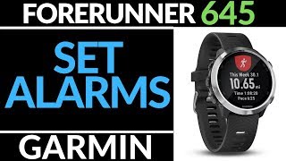 How to Set Alarms  Garmin Forerunner 645 Tutorial [upl. by Hendren]