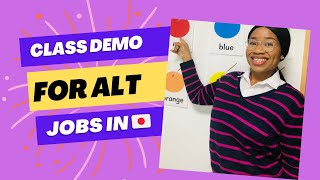 Class Demo for ALT Jobs in Japan [upl. by Aelanna641]