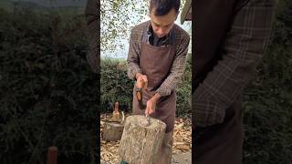 Carving a 14th Century Medieval Spoon spooncarving spooncarver handcarved [upl. by Tolmann]