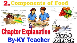 PART1 Components Of Food  Class6 SCIENCE NCERT Chapter 2  Explanation by KV teacher [upl. by Atinrehs863]