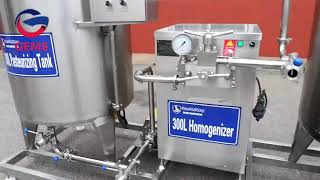 300L Milk Pasteurizer Homogenizer Cooler [upl. by Michele]