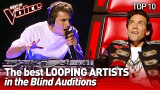 TOP 10  Incredible LIVE LOOPING ARTISTS in The Voice [upl. by Mallina]