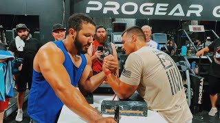 Eli Saidov Vs Daniel Price East vs West 14 afterpull Sarah Backman Gym eastvswest armwrestling [upl. by Ahsitan]