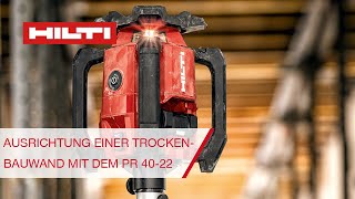 Ausrichten einer Trockenbauwand mit dem PR 4022  Hilti Rotationslaser Anleitung [upl. by Iclek]