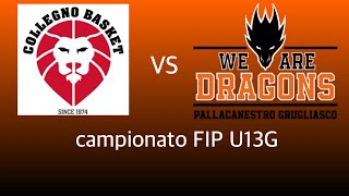 Campionato U13G PallCollegno 43 vs Pall Grugliasco 49 [upl. by Repsag816]