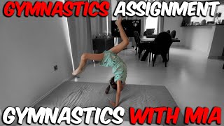 Gymnastics assignment Bridge roll cartwheeling [upl. by Rennob]